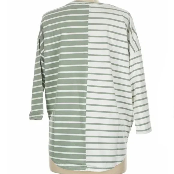 Vineyard Vines Striped Pullover Sweater Shirt XS Boat Neck Green Stripe - Picture 2 of 5